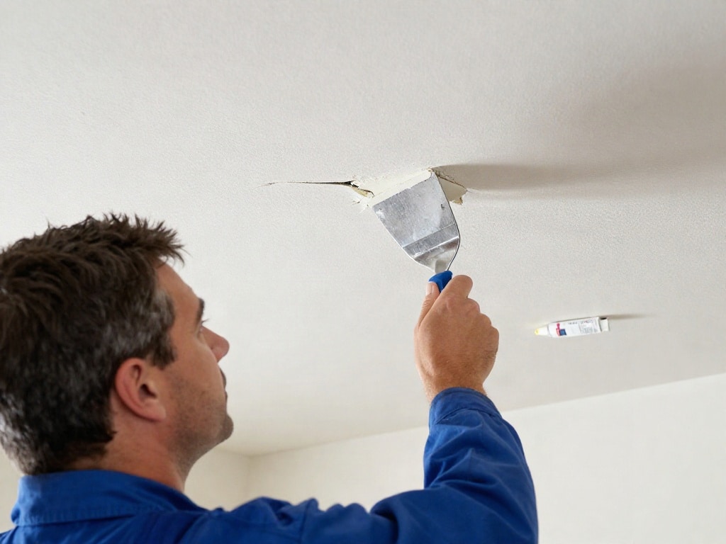 beschädigte Deckenplatten reparieren