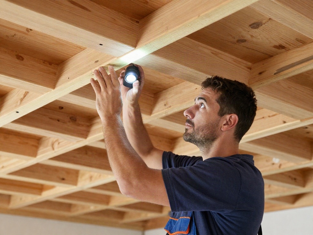 Deckenplatten auf Holz kleben