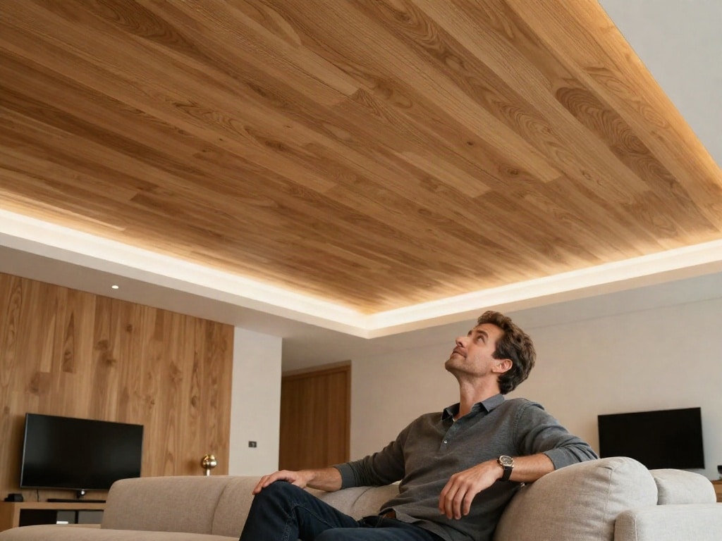 Holzpaneele Decke