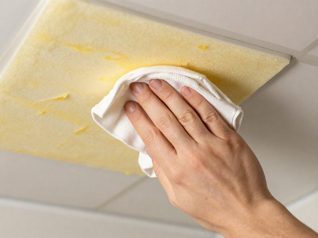 Styropor Deckenplatten vergilbt